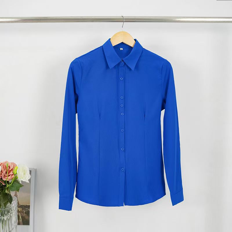 Multicolor Minimalist Solid-color Long-sleeve Shirt 82bac1f5cd91db30a7a466a64b6fc721