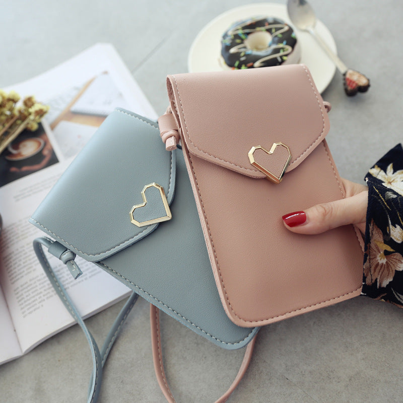 Love Buckle Mobile Phone Bags For Women Transparent Touch Screen Wallet Crossbody Shouder Bags 4597676fdec78176ac83b9b6e56c2647
