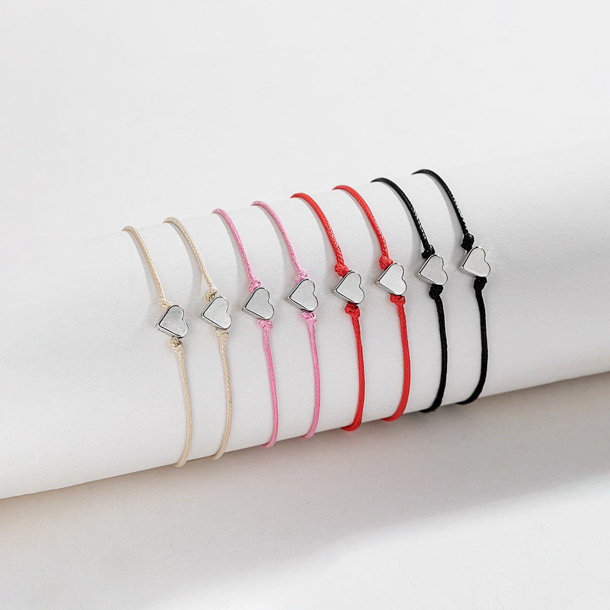 Fashionable And Minimalist Alloy Double-heart Bracelet e70ac54affe5dce743188800a28ac068
