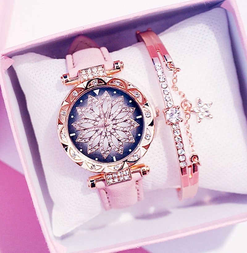 Rotating ladies net red quartz watch casual a318cc9b55121e0bdf9cd67b29fcf7f2