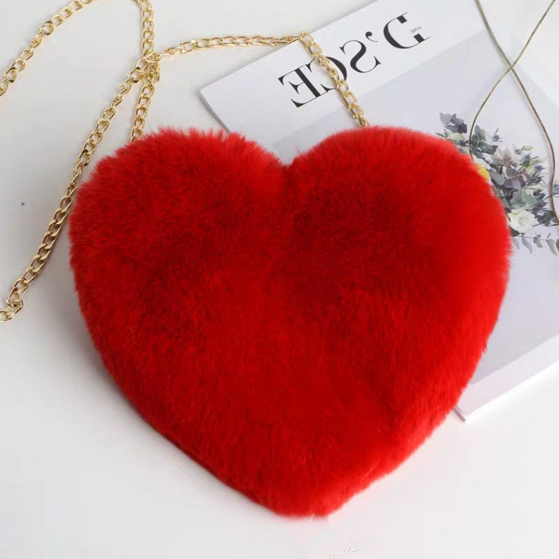 Love Bags For Women Plush Chain Shoulder Bags Valentine's Day Party Bag 59d46d00ac0709b3f7e3683313e97ada