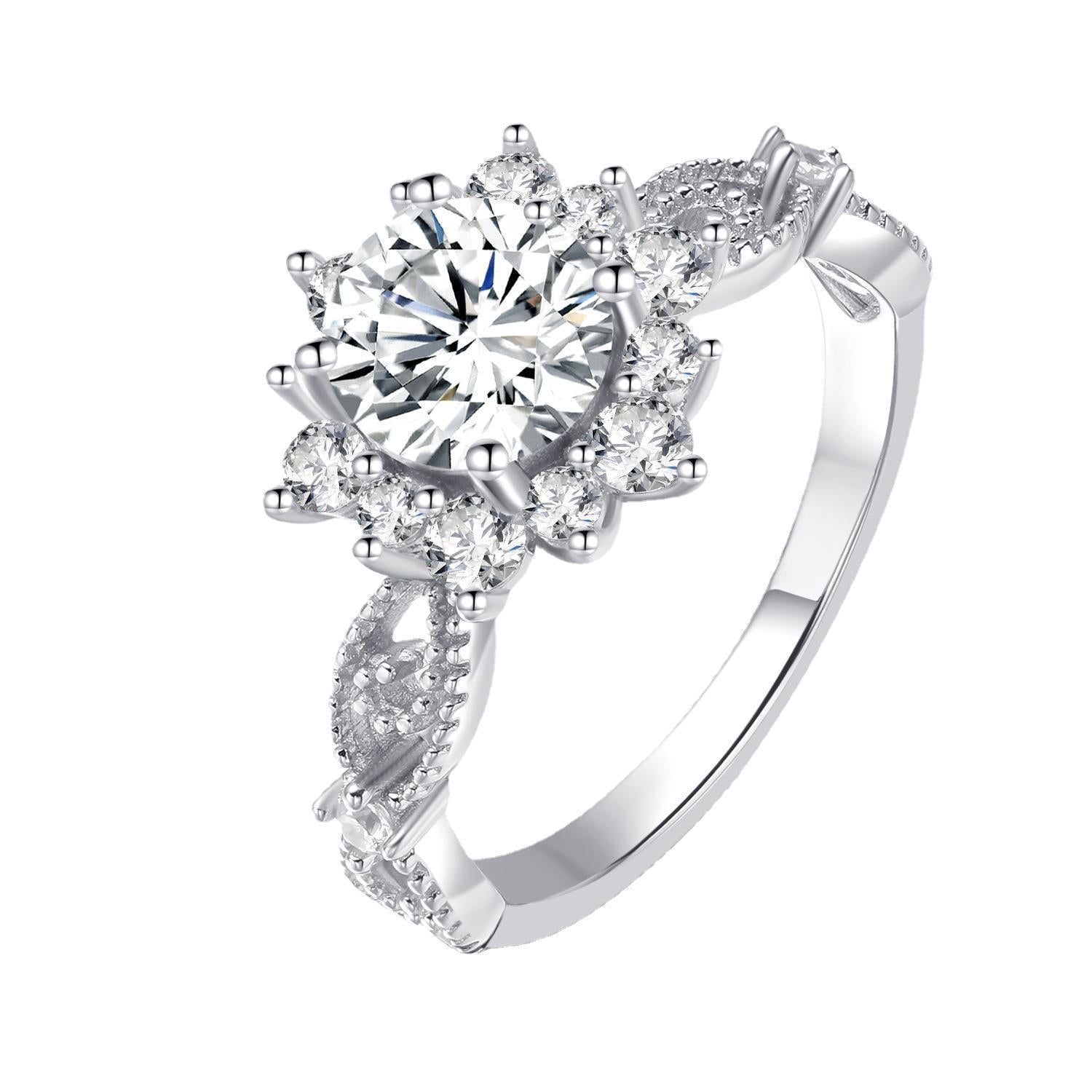 Womens Copper Ring With Round Zircon Inlay fb7e4e6e832d4a6e3873d19b5d9e6b