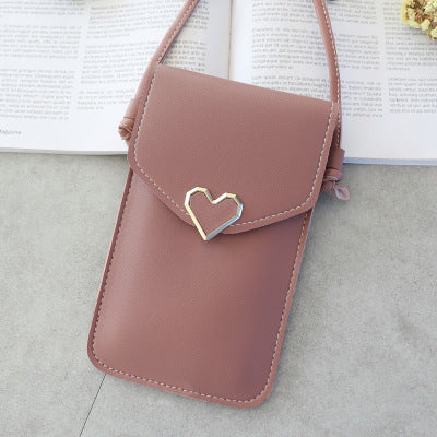 Love Buckle Mobile Phone Bags For Women Transparent Touch Screen Wallet Crossbody Shouder Bags 77fdcd3ac8a4bcd1589c590e20d97c0e