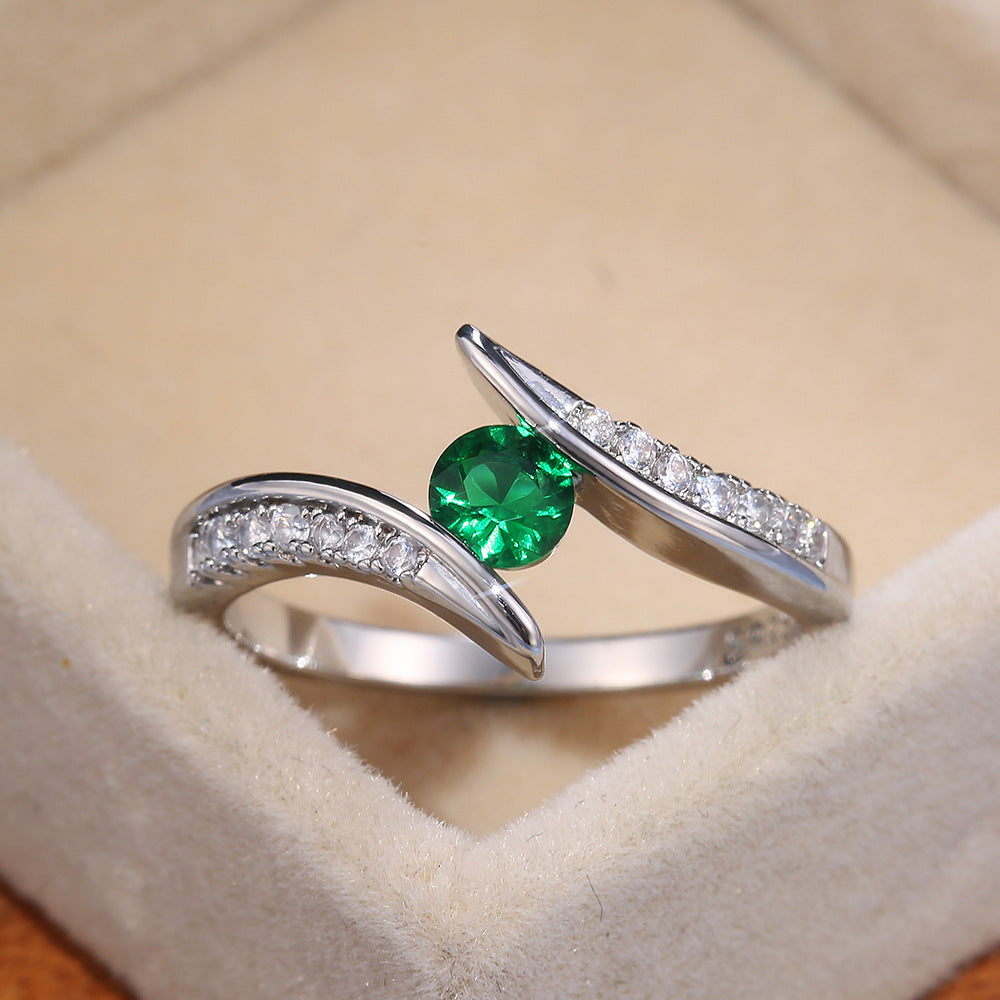 Fashionable Round Zircon Ring For Women 8ef7e0ba1f3a023febf65ef2d8cb10a