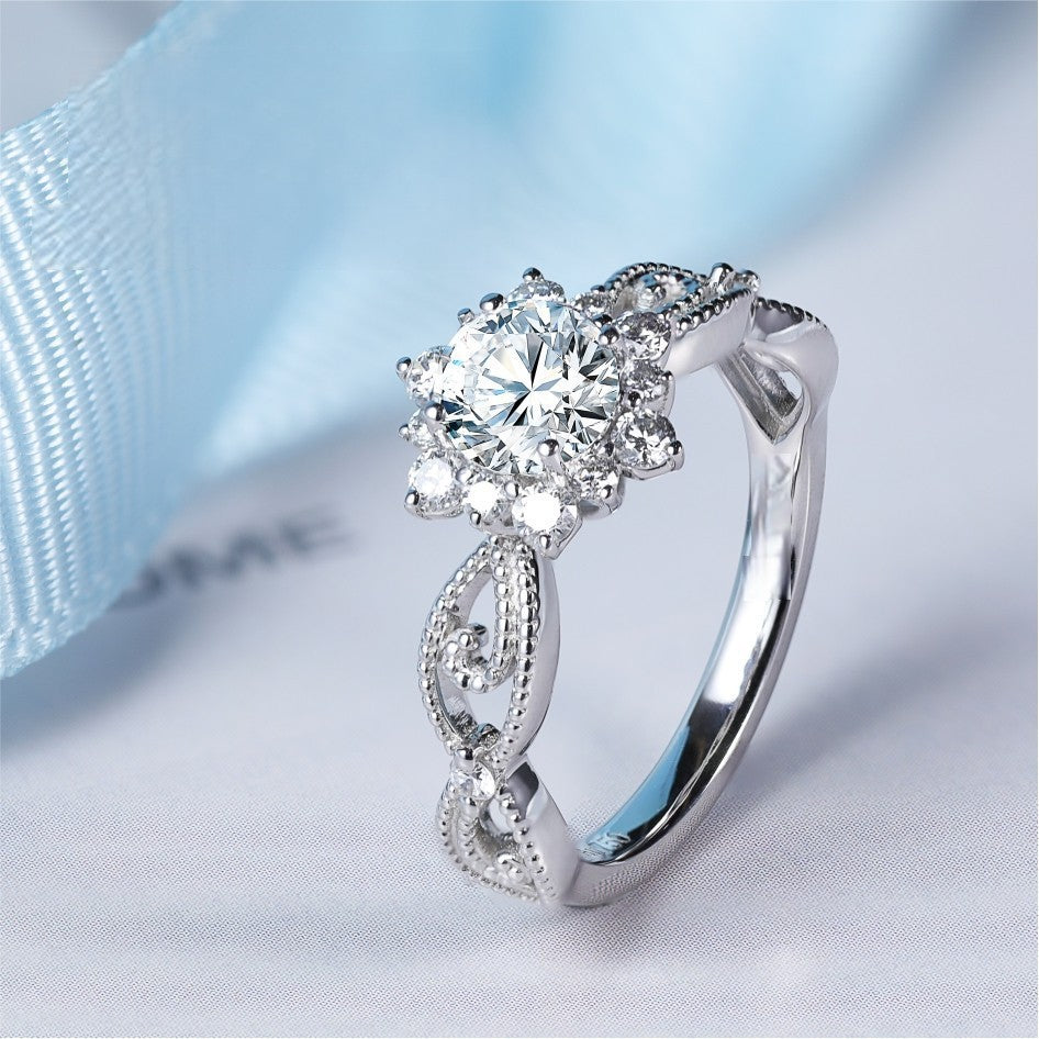 Womens Copper Ring With Round Zircon Inlay addfd1483582e7aaaf4f9ac5ee403c98