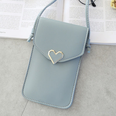 Love Buckle Mobile Phone Bags For Women Transparent Touch Screen Wallet Crossbody Shouder Bags 9b0e079bbb3b5d8150779c2155d04ef6