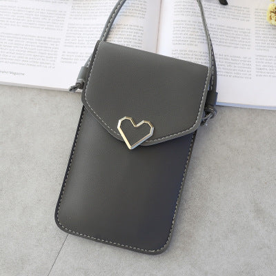 Love Buckle Mobile Phone Bags For Women Transparent Touch Screen Wallet Crossbody Shouder Bags 7de4c96eff7e955bbaf3835ca1f81eca