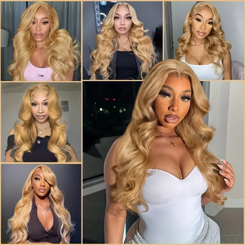 27# Body Wave 32 Inch Honey Blonde Color 13x6 HD Lace Front Wigs Human Hair 220% Density Raw Virgin Highlight Lace Frontal Wig 27# Body Wave 32 Inch Honey Blonde Color 13x6 HD Lace Front Wigs Human Hair 220% Density Raw Virgin Highlight Lace Frontal Wig