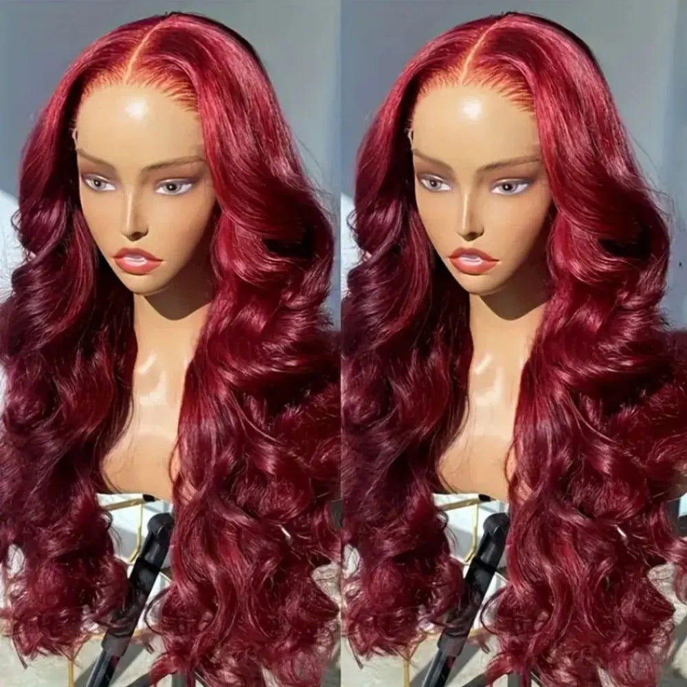 250% Density 99j Human Hair Wig 34 Inch Burgundy 13x4 HD Lace Frontal Body Wave Human Hair Wigs 100% Brazilian Human Hair 250% Density 99j Human Hair Wig 34 Inch Burgundy 13x4 HD Lace Frontal Body Wave Human Hair Wigs 100% Brazilian Human Hair
