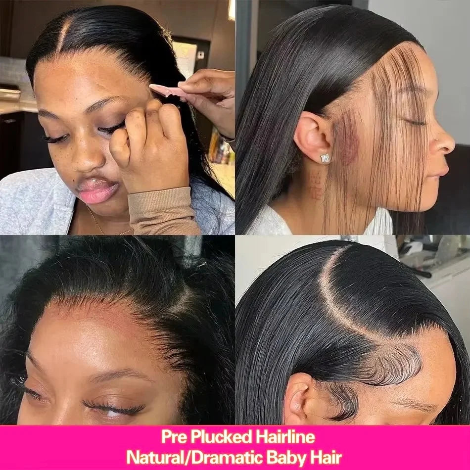30 40 Inch 13x4 HD Transparent Bone Straight Lace Front Wig 200 Density Brazilian 13x6 Lace Frontal Wigs Human Hair For Women 30 40 Inch 13x4 HD Transparent Bone Straight Lace Front Wig 200 Density Brazilian 13x6 Lace Frontal Wigs Human Hair For Women