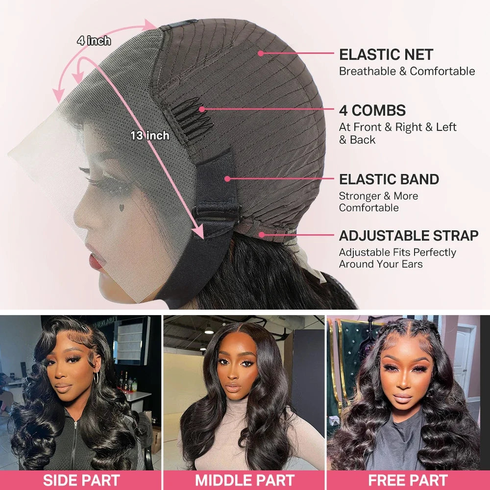 Body Wave Lace Front Wigs Human Hair 220 Density Transparent Lace Frontal Wigs For Women 13x6 13x4 Human Hair Wigs Body Wave Lace Front Wigs Human Hair 220 Density Transparent Lace Frontal Wigs For Women 13x6 13x4 Human Hair Wigs