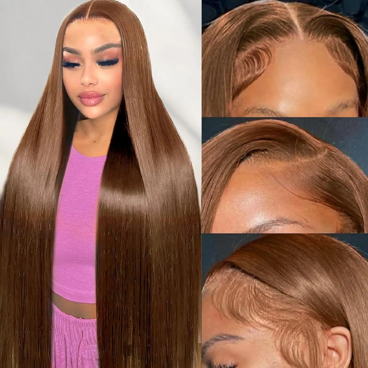 13x6 Straight Chocolate Brown Hd Lace Front Wig Human Hair Chocolate Brown 220 Density Human Hair Frontal Lace Wigs For Women 13x6 Straight Chocolate Brown Hd Lace Front Wig Human Hair Chocolate Brown 220 Density Human Hair Frontal Lace Wigs For Women