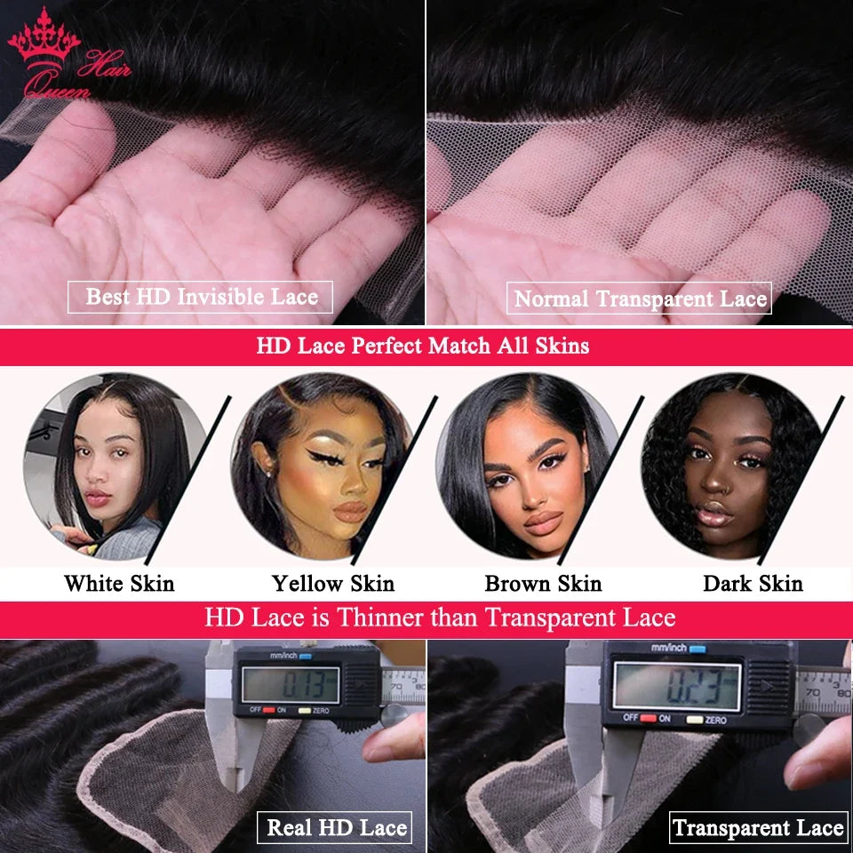 Queen Hair Loose Deep Real HD Lace Wig Raw Hair Pre Plucked Full Frontal 13x6 13x4 5x5 6x6 Closure Melt Skin Lace HD Lace Wig Queen Hair Loose Deep Real HD Lace Wig Raw Hair Pre Plucked Full Frontal 13x6 13x4 5x5 6x6 Closure Melt Skin Lace HD Lace Wig