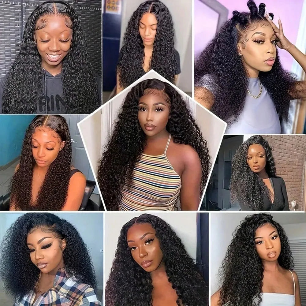13x4 13x6 HD Transparent Lace Deep Wave Frontal Wig 40-42Inch JerrlyCurly Lace Front HumanHair Wig For Deep Curly Water Wave Wig 13x4 13x6 HD Transparent Lace Deep Wave Frontal Wig 40-42Inch JerrlyCurly Lace Front HumanHair Wig For Deep Curly Water Wave Wig