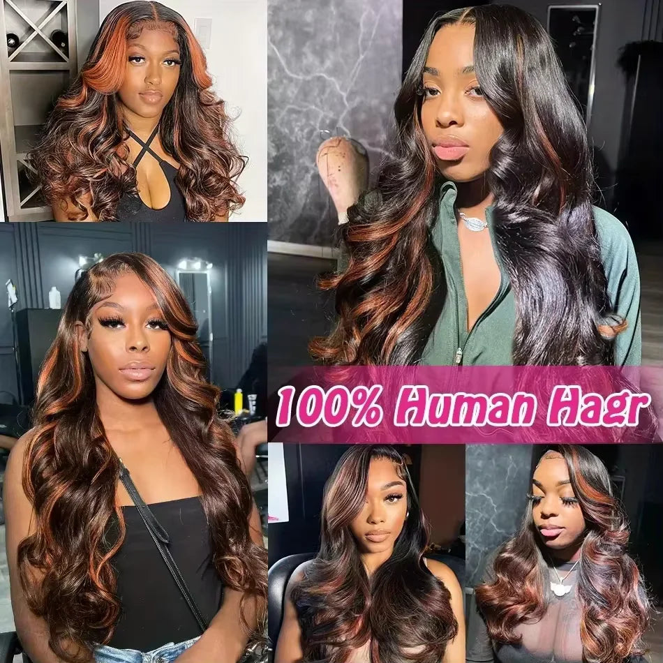 1b30 Black Brown Lace Front 13x4 Body Wave Wigs P427 Highlight Ombre 100% Human Hair 13x6 HD Lace Frontal Blonde Colored Wig 1b30 Black Brown Lace Front 13x4 Body Wave Wigs P427 Highlight Ombre 100% Human Hair 13x6 HD Lace Frontal Blonde Colored Wig