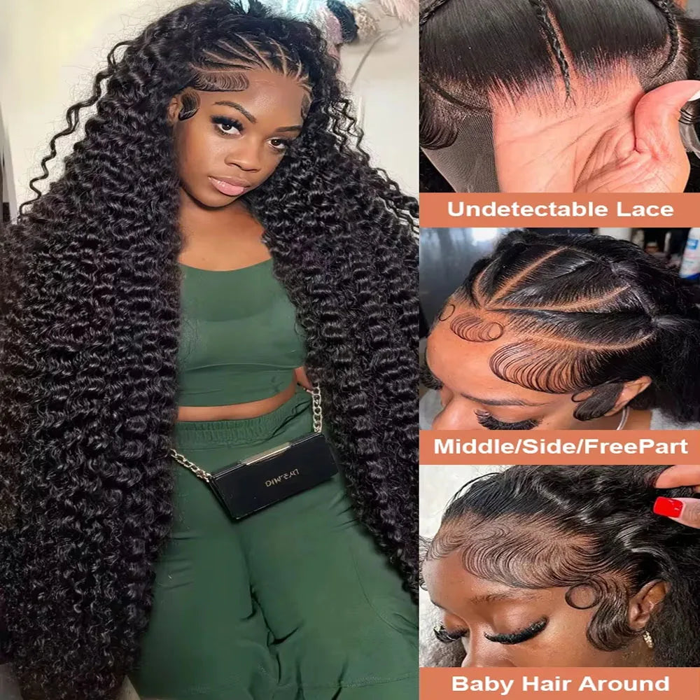 13x4 13x6 HD Transparent Lace Deep Wave Frontal Wig 40-42Inch JerrlyCurly Lace Front HumanHair Wig For Deep Curly Water Wave Wig 13x4 13x6 HD Transparent Lace Deep Wave Frontal Wig 40-42Inch JerrlyCurly Lace Front HumanHair Wig For Deep Curly Water Wave Wig