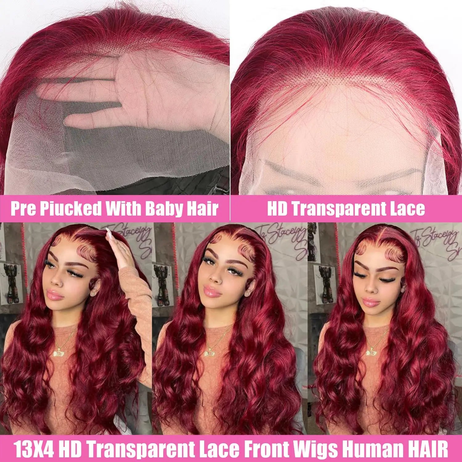 Burgundy 13x6 Hd Lace Frontal Human Hair Wig 220 Density Brazilian 13x4 Lace Front Wig 99j Body Wave Human Hair Wigs For Women Burgundy 13x6 Hd Lace Frontal Human Hair Wig 220 Density Brazilian 13x4 Lace Front Wig 99j Body Wave Human Hair Wigs For Women