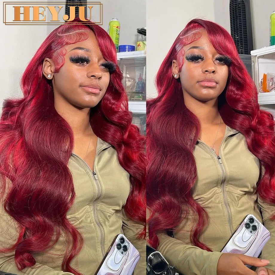 Burgundy 13x6 Hd Lace Frontal Human Hair Wig 220 Density Brazilian 13x4 Lace Front Wig 99j Body Wave Human Hair Wigs For Women Burgundy 13x6 Hd Lace Frontal Human Hair Wig 220 Density Brazilian 13x4 Lace Front Wig 99j Body Wave Human Hair Wigs For Women