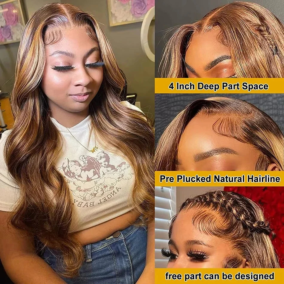 1b30 Black Brown Lace Front 13x4 Body Wave Wigs P427 Highlight Ombre 100% Human Hair 13x6 HD Lace Frontal Blonde Colored Wig 1b30 Black Brown Lace Front 13x4 Body Wave Wigs P427 Highlight Ombre 100% Human Hair 13x6 HD Lace Frontal Blonde Colored Wig