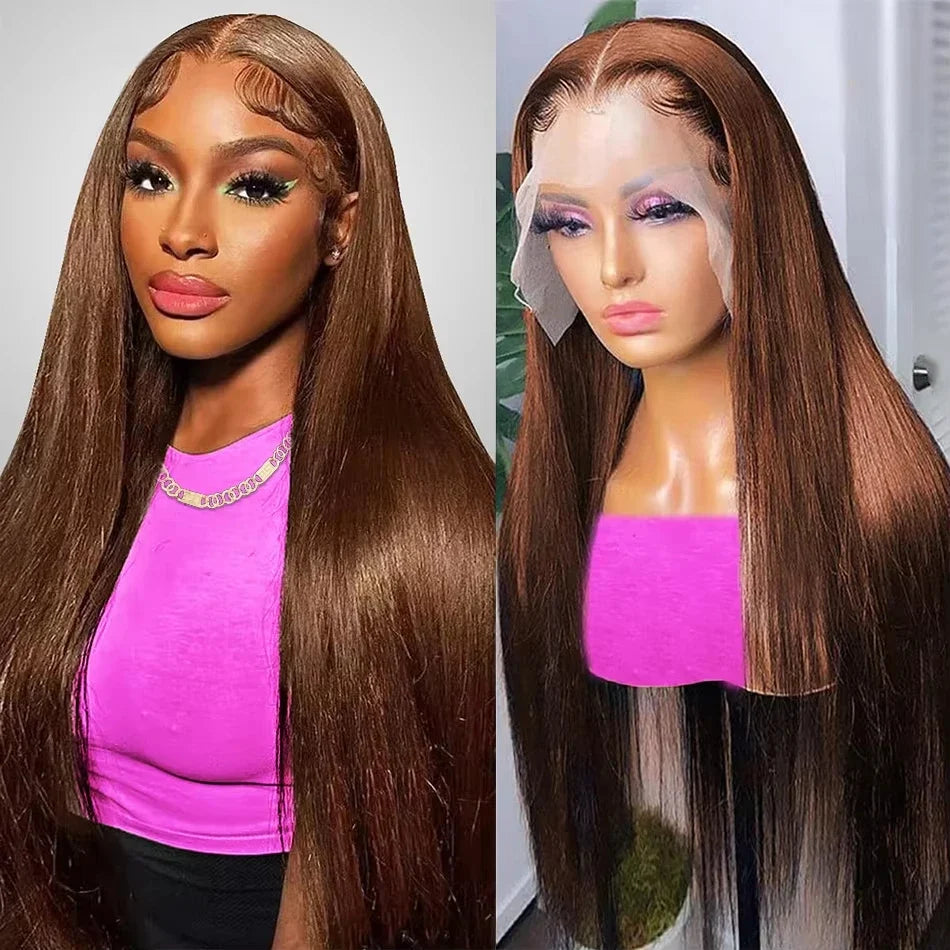 13x6 Straight Chocolate Brown Hd Lace Front Wig Human Hair Chocolate Brown 220 Density Human Hair Frontal Lace Wigs For Women 13x6 Straight Chocolate Brown Hd Lace Front Wig Human Hair Chocolate Brown 220 Density Human Hair Frontal Lace Wigs For Women