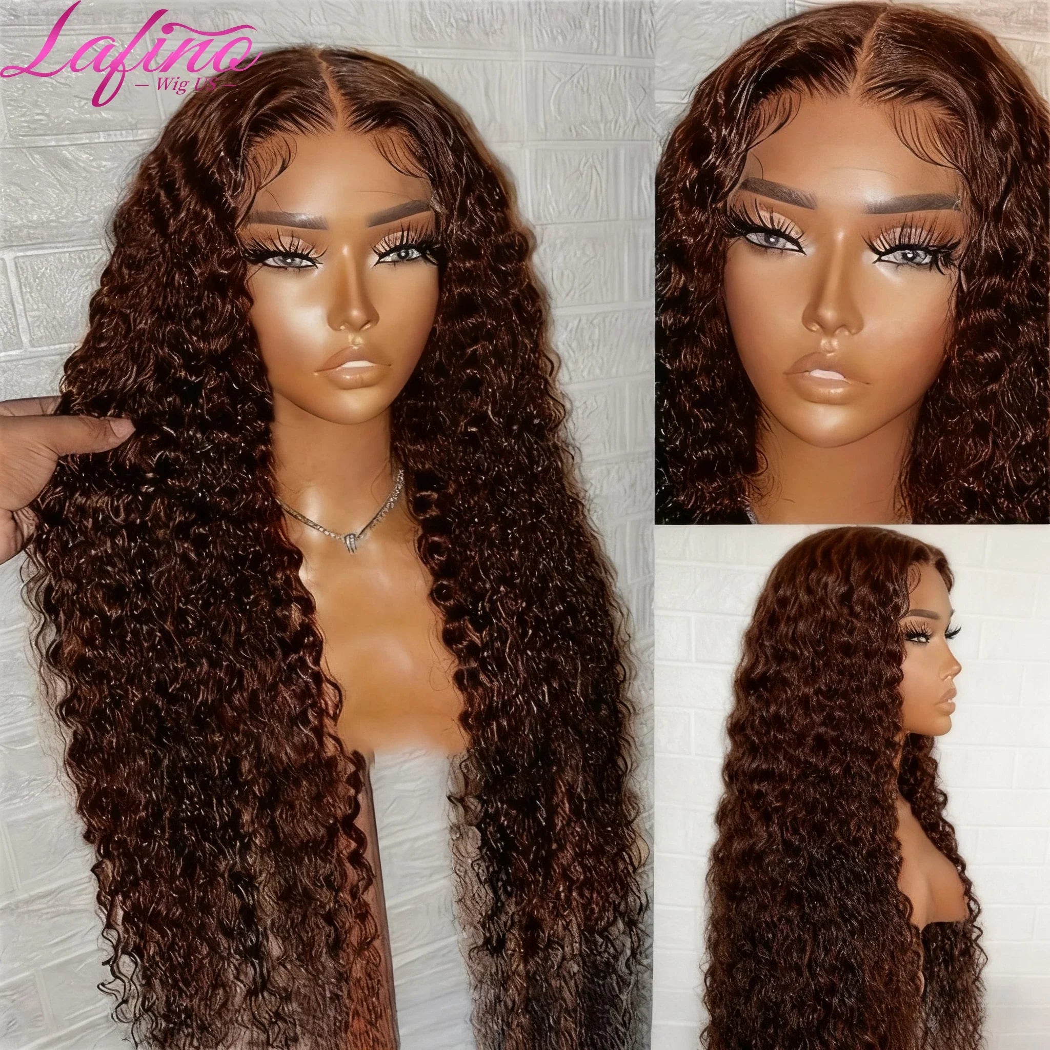Chocolate Brown Curly Wave 13x6 Hd Lace Human Hair Wig 30 38 Inch Water Wave Human Hair Wig 13x4 Frontal Wig Hd Lace #4 Colour Chocolate Brown Curly Wave 13x6 Hd Lace Human Hair Wig 30 38 Inch Water Wave Human Hair Wig 13x4 Frontal Wig Hd Lace #4 Colour