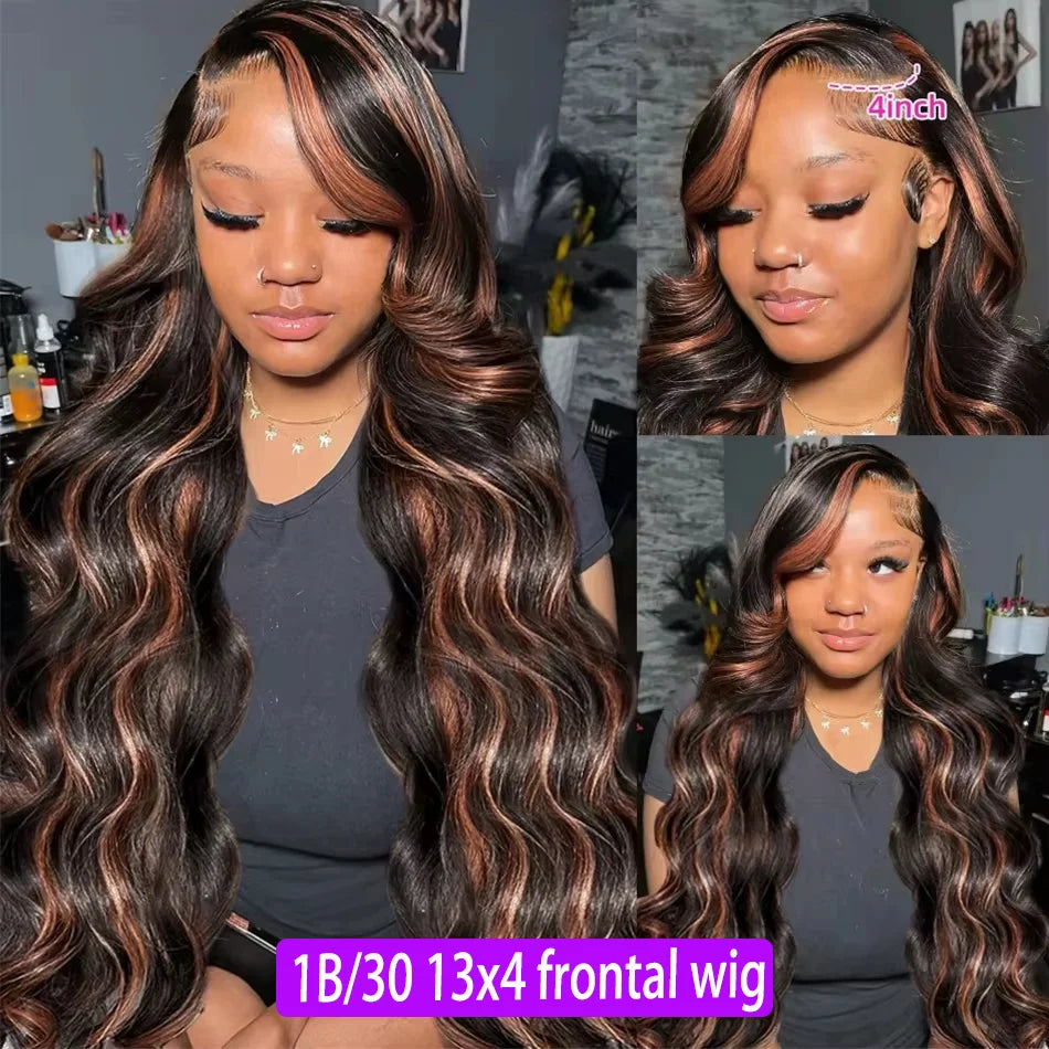 1b30 Black Brown Lace Front 13x4 Body Wave Wigs P427 Highlight Ombre 100% Human Hair 13x6 HD Lace Frontal Blonde Colored Wig 1b30 Black Brown Lace Front 13x4 Body Wave Wigs P427 Highlight Ombre 100% Human Hair 13x6 HD Lace Frontal Blonde Colored Wig