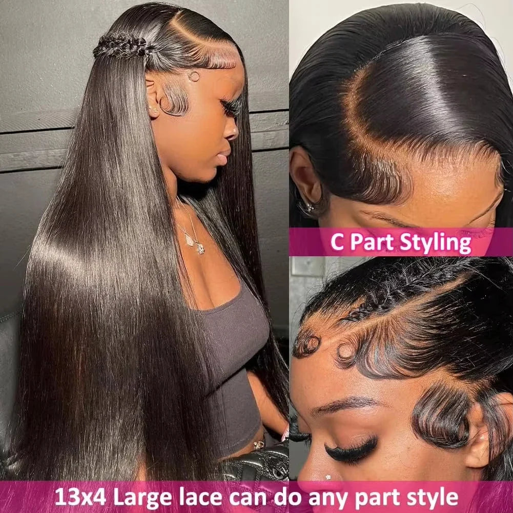 40 Inch Bone Straight Human Hair Wigs 13x4 13X6 HD Lace Front Wigs Human Hair 100% Brazilian Hair For Black Women 220 Density 40 Inch Bone Straight Human Hair Wigs 13x4 13X6 HD Lace Front Wigs Human Hair 100% Brazilian Hair For Black Women 220 Density