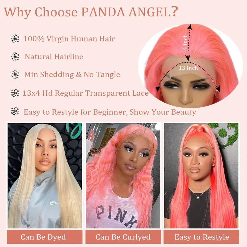 Pink 13x6 Hd Straight Lace Front Wig Human Hair 30 Inch Pink Lace Front Wig Human Hair For Black Women Pre Plucked 200% Density Pink 13x6 Hd Straight Lace Front Wig Human Hair 30 Inch Pink Lace Front Wig Human Hair For Black Women Pre Plucked 200% Density