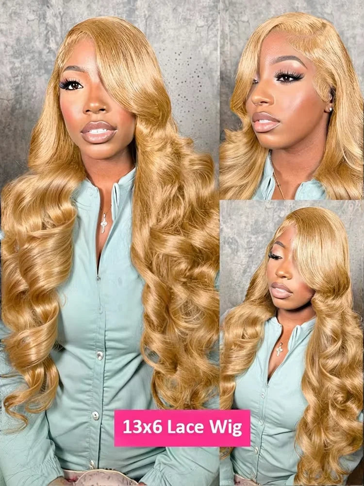 27# Body Wave 32 Inch Honey Blonde Color 13x6 HD Lace Front Wigs Human Hair 220% Density Raw Virgin Highlight Lace Frontal Wig 27# Body Wave 32 Inch Honey Blonde Color 13x6 HD Lace Front Wigs Human Hair 220% Density Raw Virgin Highlight Lace Frontal Wig