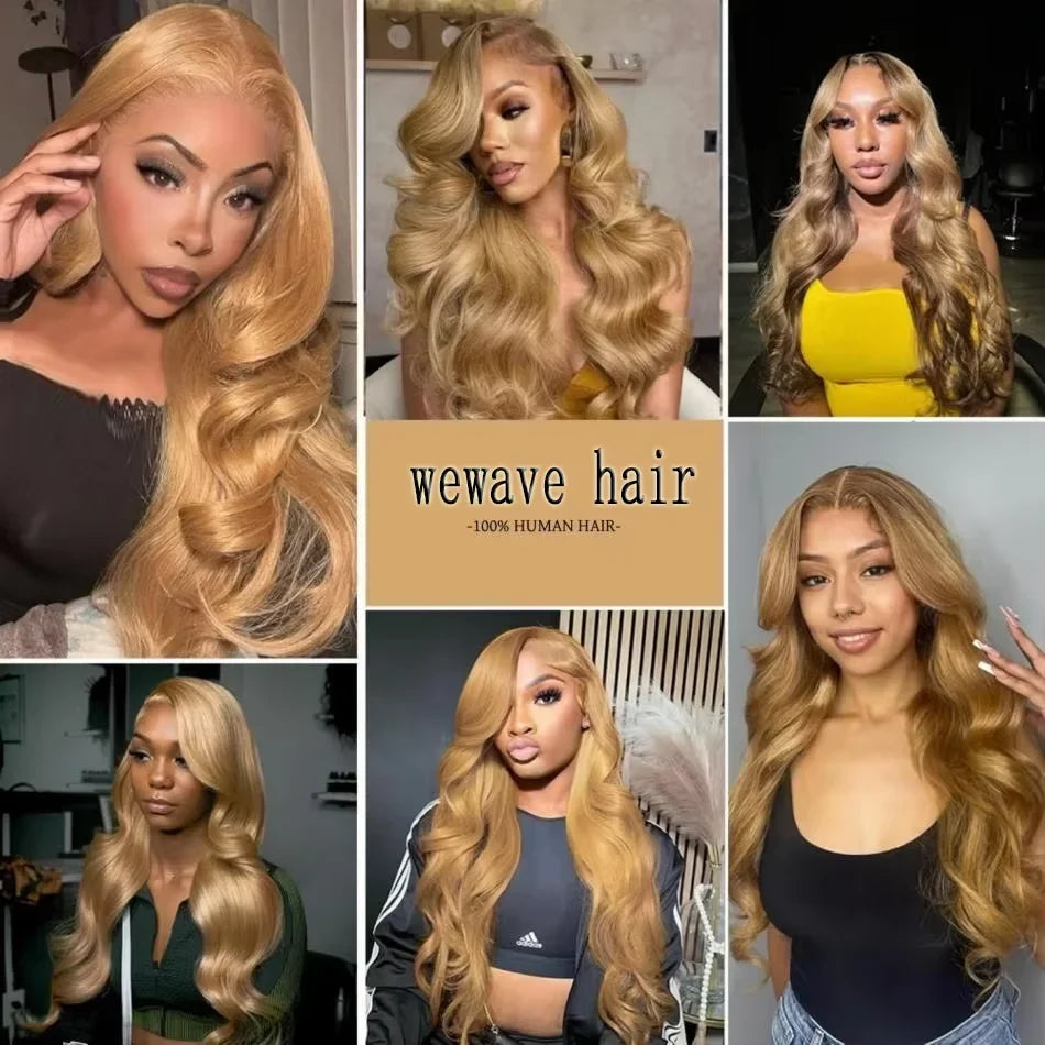 27# Body Wave 32 Inch Honey Blonde Color 13x6 HD Lace Front Wigs Human Hair 220% Density Raw Virgin Highlight Lace Frontal Wig 27# Body Wave 32 Inch Honey Blonde Color 13x6 HD Lace Front Wigs Human Hair 220% Density Raw Virgin Highlight Lace Frontal Wig