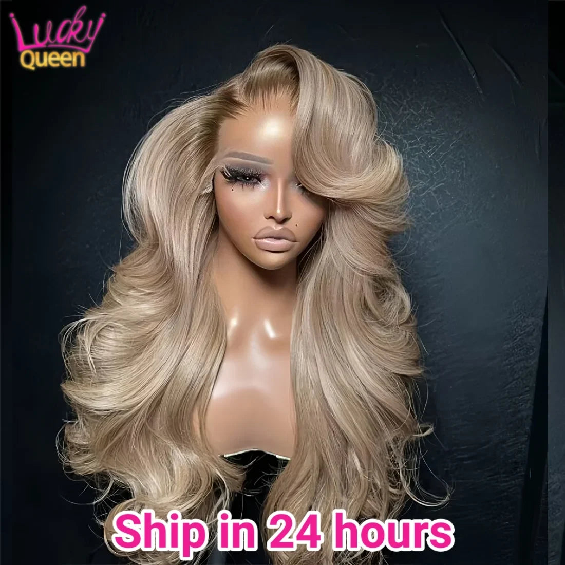 Ombre Blonde 13X4 Transparent Lace Front Human Hair Wig Brown Root Body Wave Ash Blonde 5X5 Closure Wig Pre Plucked Ombre Blonde 13X4 Transparent Lace Front Human Hair Wig Brown Root Body Wave Ash Blonde 5X5 Closure Wig Pre Plucked