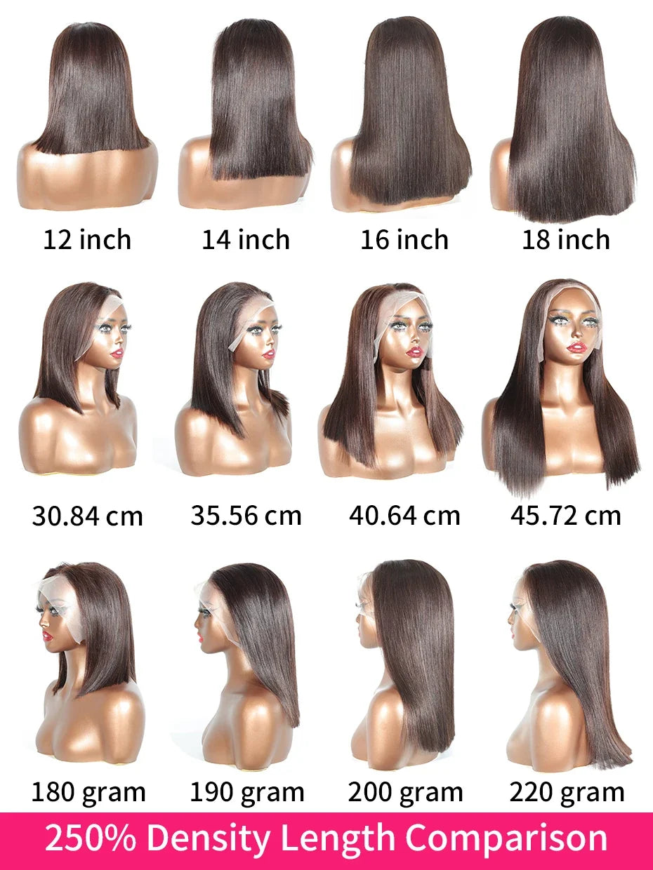 #2 Brown Chocolate Color 250 Density Lace Frontal Wig Human Hair Raw Vietnamese Double Drawn 13x4 Bob Lace Front Human Hair Wigs #2 Brown Chocolate Color 250 Density Lace Frontal Wig Human Hair Raw Vietnamese Double Drawn 13x4 Bob Lace Front Human Hair Wigs