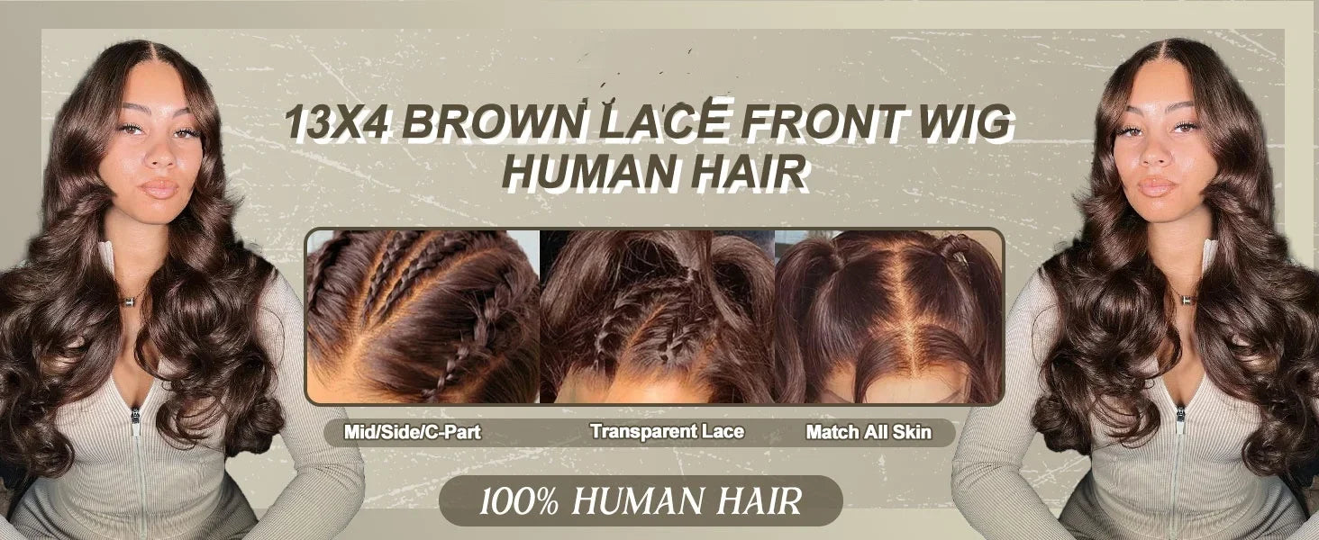13x4 Chocolate Brown Body Wave Lace Front Wig 30 36 Inch 100% Brazilian Human Hair Wigs Lace Front Wig 13x6 Brown Wig For Women 13x4 Chocolate Brown Body Wave Lace Front Wig 30 36 Inch 100% Brazilian Human Hair Wigs Lace Front Wig 13x6 Brown Wig For Women
