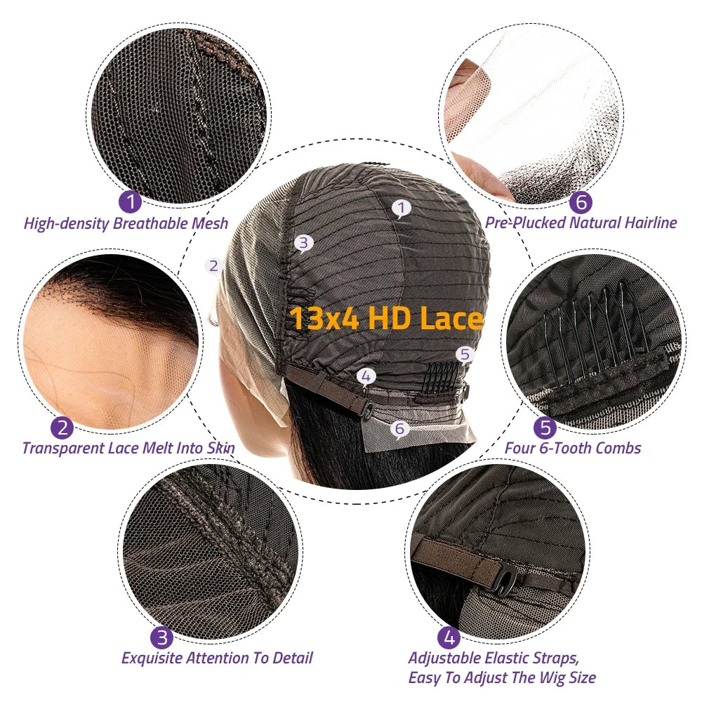 30 36 Inches Chocolate Brown Lace Front Human Hair Wig Pre Plucked Dark Brown Bone Straight 13x4 13x6 HD Lace Frontal Wigs 30 36 Inches Chocolate Brown Lace Front Human Hair Wig Pre Plucked Dark Brown Bone Straight 13x4 13x6 HD Lace Frontal Wigs