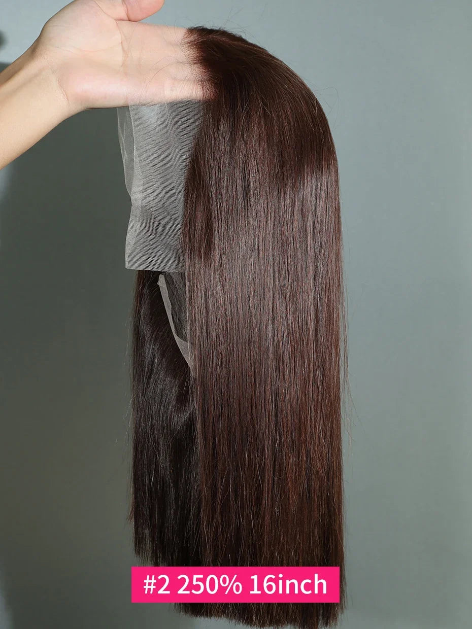 #2 Brown Chocolate Color 250 Density Lace Frontal Wig Human Hair Raw Vietnamese Double Drawn 13x4 Bob Lace Front Human Hair Wigs #2 Brown Chocolate Color 250 Density Lace Frontal Wig Human Hair Raw Vietnamese Double Drawn 13x4 Bob Lace Front Human Hair Wigs