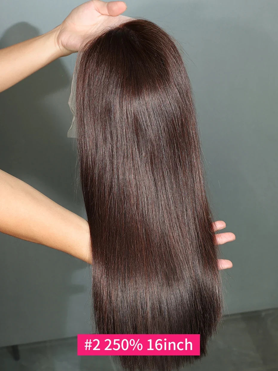 #2 Brown Chocolate Color 250 Density Lace Frontal Wig Human Hair Raw Vietnamese Double Drawn 13x4 Bob Lace Front Human Hair Wigs #2 Brown Chocolate Color 250 Density Lace Frontal Wig Human Hair Raw Vietnamese Double Drawn 13x4 Bob Lace Front Human Hair Wigs