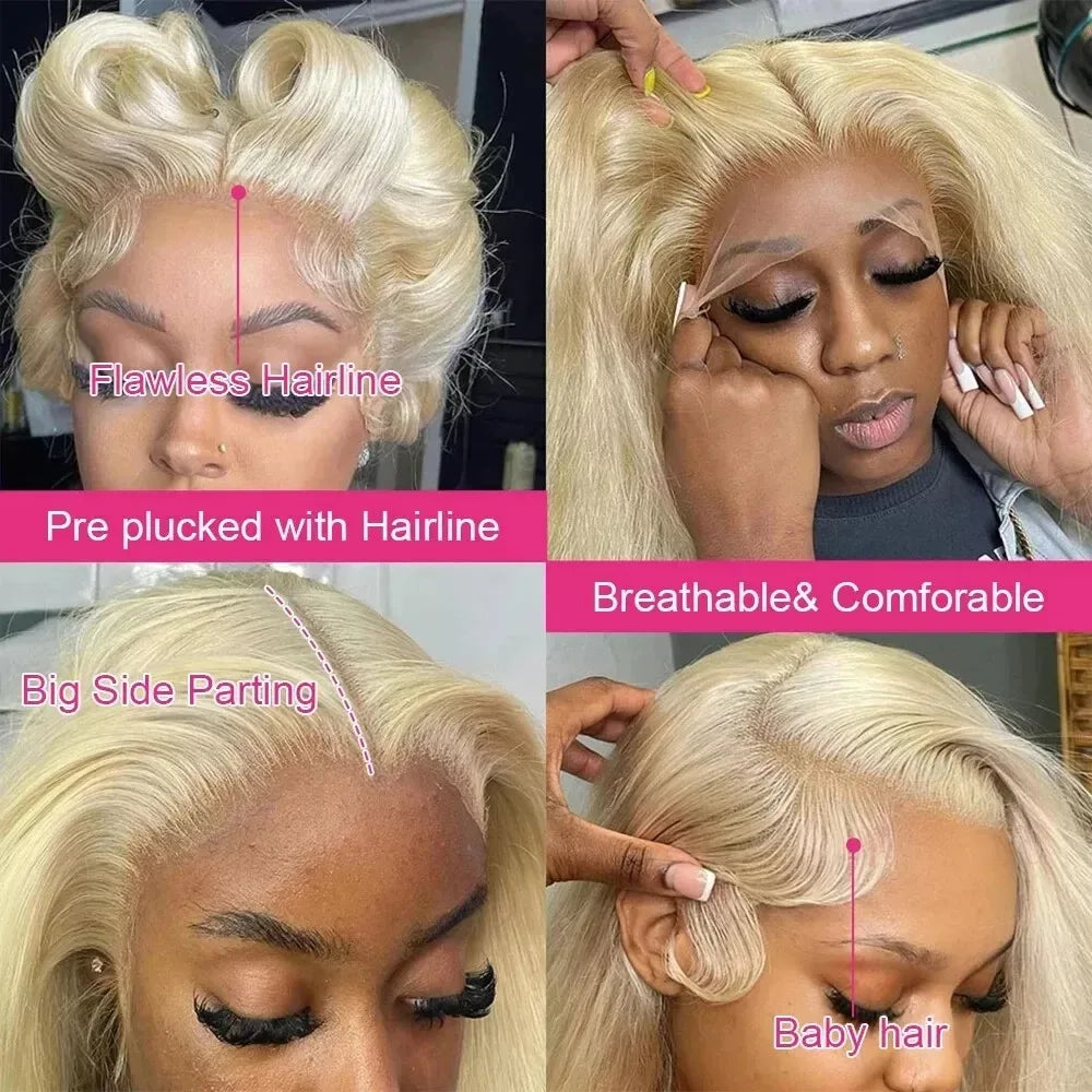 613 Body Wave Human Hair Wig 13x6 Hd Lace Frontal Wig Pre Plucked Brazilian 30 inch Blonde 613 Lace Front Wigs 13x4 Lace Wig 613 Body Wave Human Hair Wig 13x6 Hd Lace Frontal Wig Pre Plucked Brazilian 30 inch Blonde 613 Lace Front Wigs 13x4 Lace Wig