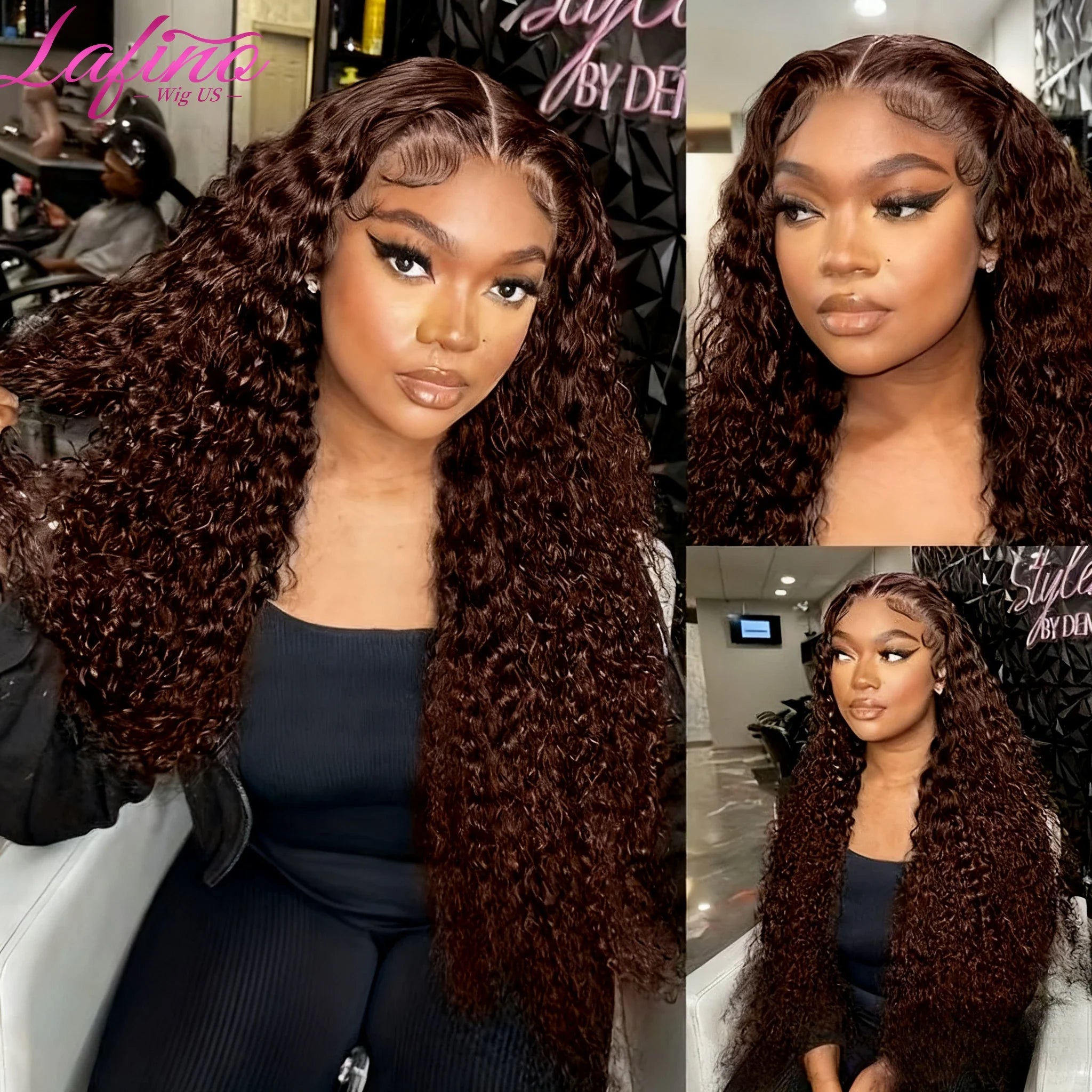 Chocolate Brown Curly Wave 13x6 Hd Lace Human Hair Wig 30 38 Inch Water Wave Human Hair Wig 13x4 Frontal Wig Hd Lace #4 Colour Chocolate Brown Curly Wave 13x6 Hd Lace Human Hair Wig 30 38 Inch Water Wave Human Hair Wig 13x4 Frontal Wig Hd Lace #4 Colour