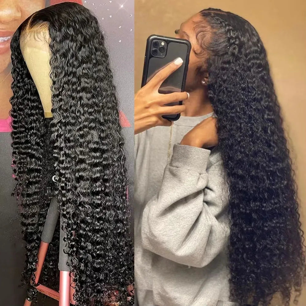 13x4 13x6 HD Transparent Lace Deep Wave Frontal Wig 40-42Inch JerrlyCurly Lace Front HumanHair Wig For Deep Curly Water Wave Wig 13x4 13x6 HD Transparent Lace Deep Wave Frontal Wig 40-42Inch JerrlyCurly Lace Front HumanHair Wig For Deep Curly Water Wave Wig