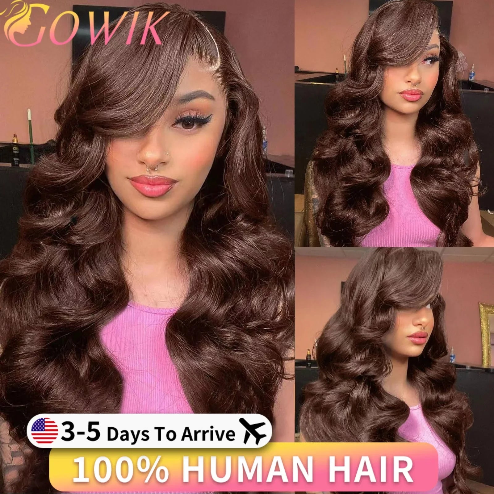 13x4 Chocolate Brown Body Wave Lace Front Wig 30 36 Inch 100% Brazilian Human Hair Wigs Lace Front Wig 13x6 Brown Wig For Women 13x4 Chocolate Brown Body Wave Lace Front Wig 30 36 Inch 100% Brazilian Human Hair Wigs Lace Front Wig 13x6 Brown Wig For Women