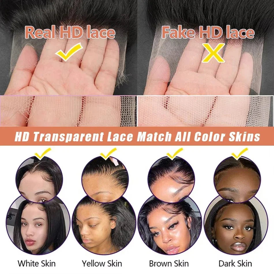 Bone Straight Lace Front Wigs Human Hair Brazilian 13x4 13x6 5x5HD Transparent Lace Frontal Wigs For Women 40 Inches 220 Density Bone Straight Lace Front Wigs Human Hair Brazilian 13x4 13x6 5x5HD Transparent Lace Frontal Wigs For Women 40 Inches 220 Density