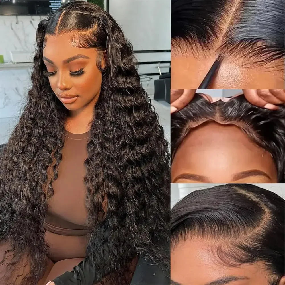 Curly Human Hair Wigs For Women Water Wave Lace Front Wig 13x4 13x6 Lace Frontal Deep Wave Wig 100% Human Hair Hd Lace Wigs Curly Human Hair Wigs For Women Water Wave Lace Front Wig 13x4 13x6 Lace Frontal Deep Wave Wig 100% Human Hair Hd Lace Wigs
