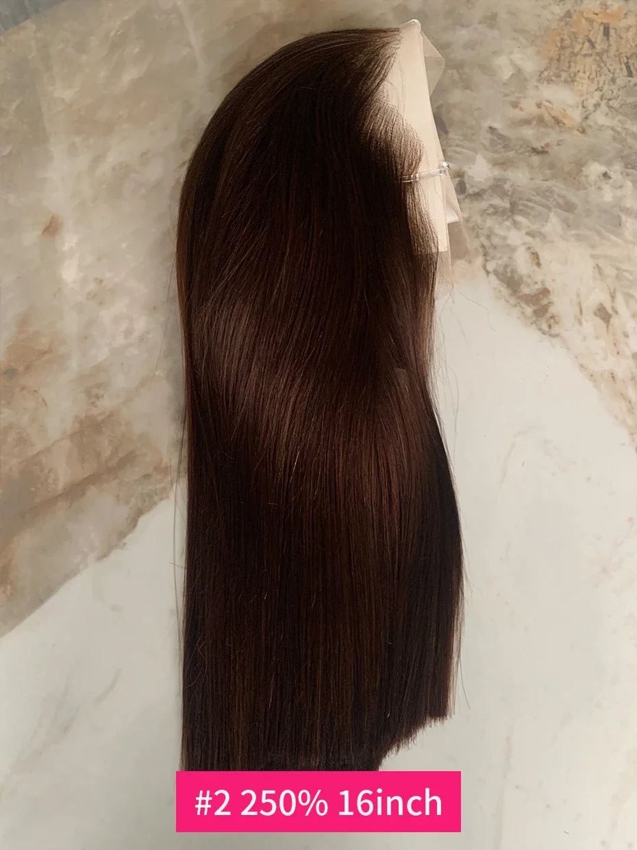 #2 Brown Chocolate Color 250 Density Lace Frontal Wig Human Hair Raw Vietnamese Double Drawn 13x4 Bob Lace Front Human Hair Wigs #2 Brown Chocolate Color 250 Density Lace Frontal Wig Human Hair Raw Vietnamese Double Drawn 13x4 Bob Lace Front Human Hair Wigs