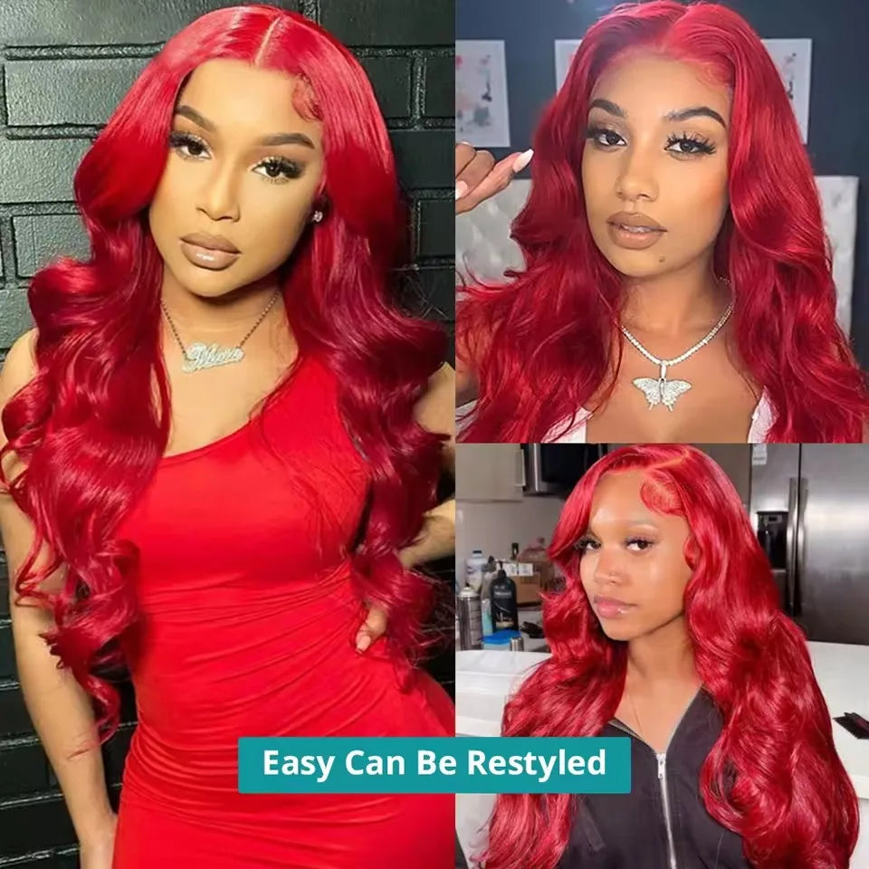 Hot Red 13x6 Hd Lace Frontal Human Hair Wigs Brazilian Colored Body Wave Lace Front Wig 13x4 4x4 5x5 Closure Wig For Women Hot Red 13x6 Hd Lace Frontal Human Hair Wigs Brazilian Colored Body Wave Lace Front Wig 13x4 4x4 5x5 Closure Wig For Women