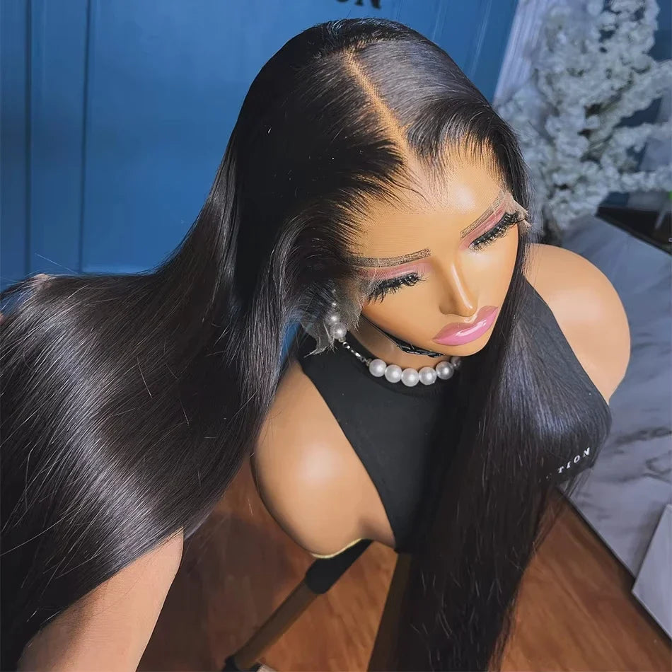 Bone Straight Lace Front Wigs Human Hair Brazilian 13x4 13x6 5x5HD Transparent Lace Frontal Wigs For Women 40 Inches 220 Density Bone Straight Lace Front Wigs Human Hair Brazilian 13x4 13x6 5x5HD Transparent Lace Frontal Wigs For Women 40 Inches 220 Density
