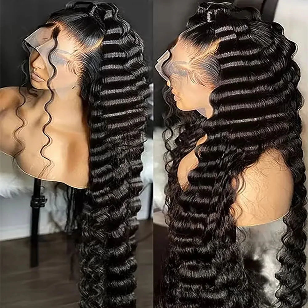 13x4 13x6 HD Transparent Lace Deep Wave Frontal Wig 40-42Inch JerrlyCurly Lace Front HumanHair Wig For Deep Curly Water Wave Wig 13x4 13x6 HD Transparent Lace Deep Wave Frontal Wig 40-42Inch JerrlyCurly Lace Front HumanHair Wig For Deep Curly Water Wave Wig