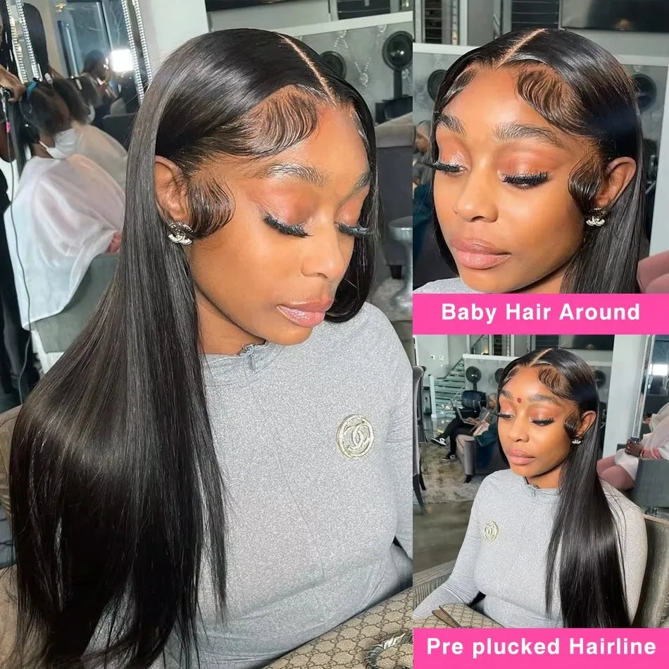 30 40 Inch 13x4 HD Transparent Bone Straight Lace Front Wig 200 Density Brazilian 13x6 Lace Frontal Wigs Human Hair For Women 30 40 Inch 13x4 HD Transparent Bone Straight Lace Front Wig 200 Density Brazilian 13x6 Lace Frontal Wigs Human Hair For Women