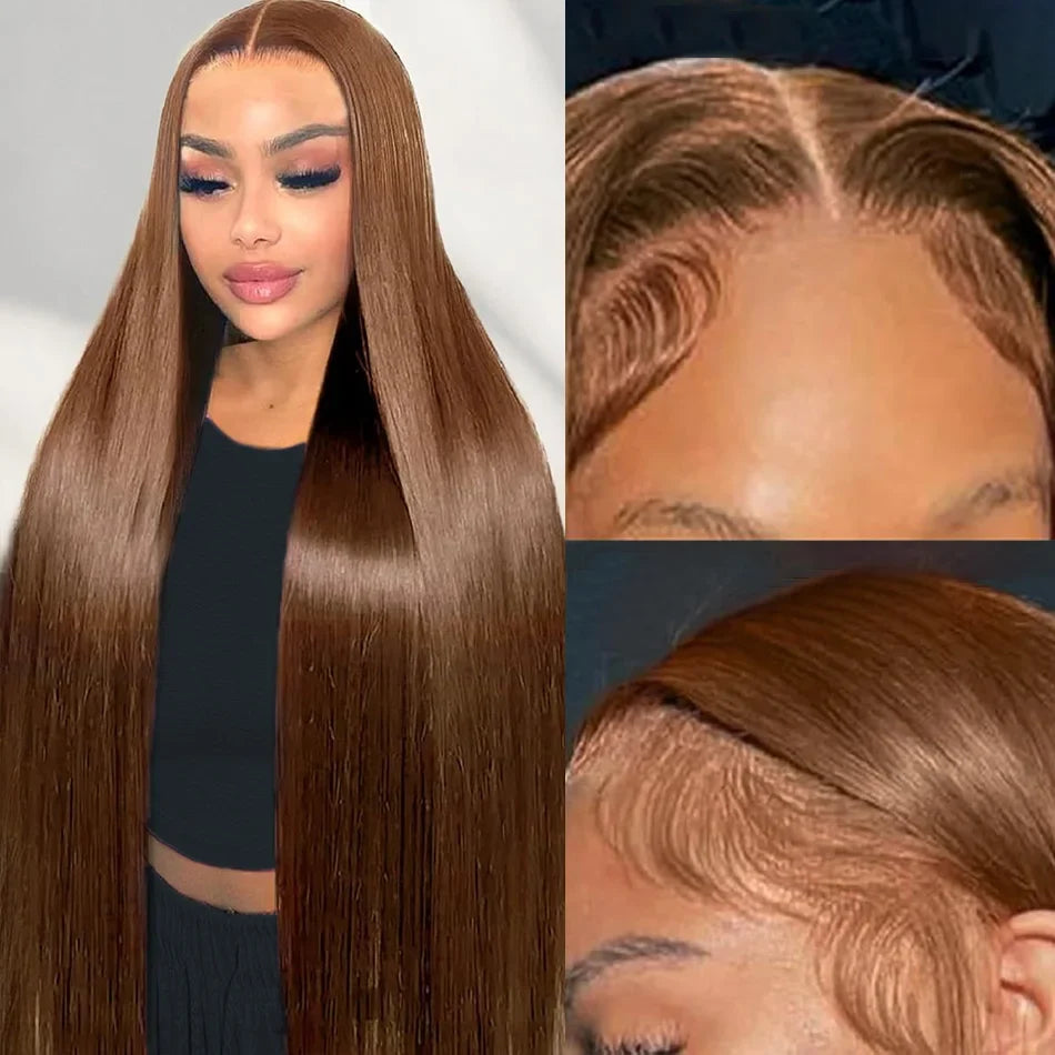 13x6 Straight Chocolate Brown Hd Lace Front Wig Human Hair Chocolate Brown 220 Density Human Hair Frontal Lace Wigs For Women 13x6 Straight Chocolate Brown Hd Lace Front Wig Human Hair Chocolate Brown 220 Density Human Hair Frontal Lace Wigs For Women