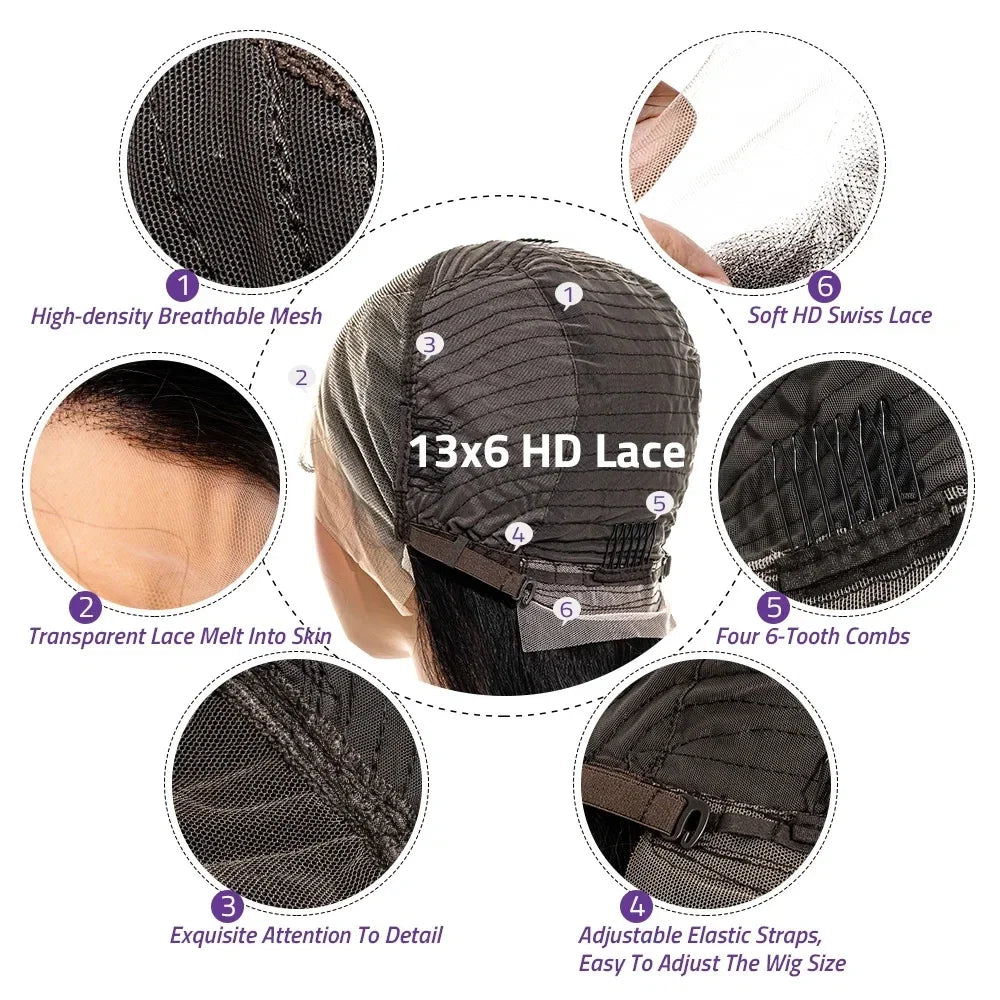 30 36 Inches Chocolate Brown Lace Front Human Hair Wig Pre Plucked Dark Brown Bone Straight 13x4 13x6 HD Lace Frontal Wigs 30 36 Inches Chocolate Brown Lace Front Human Hair Wig Pre Plucked Dark Brown Bone Straight 13x4 13x6 HD Lace Frontal Wigs