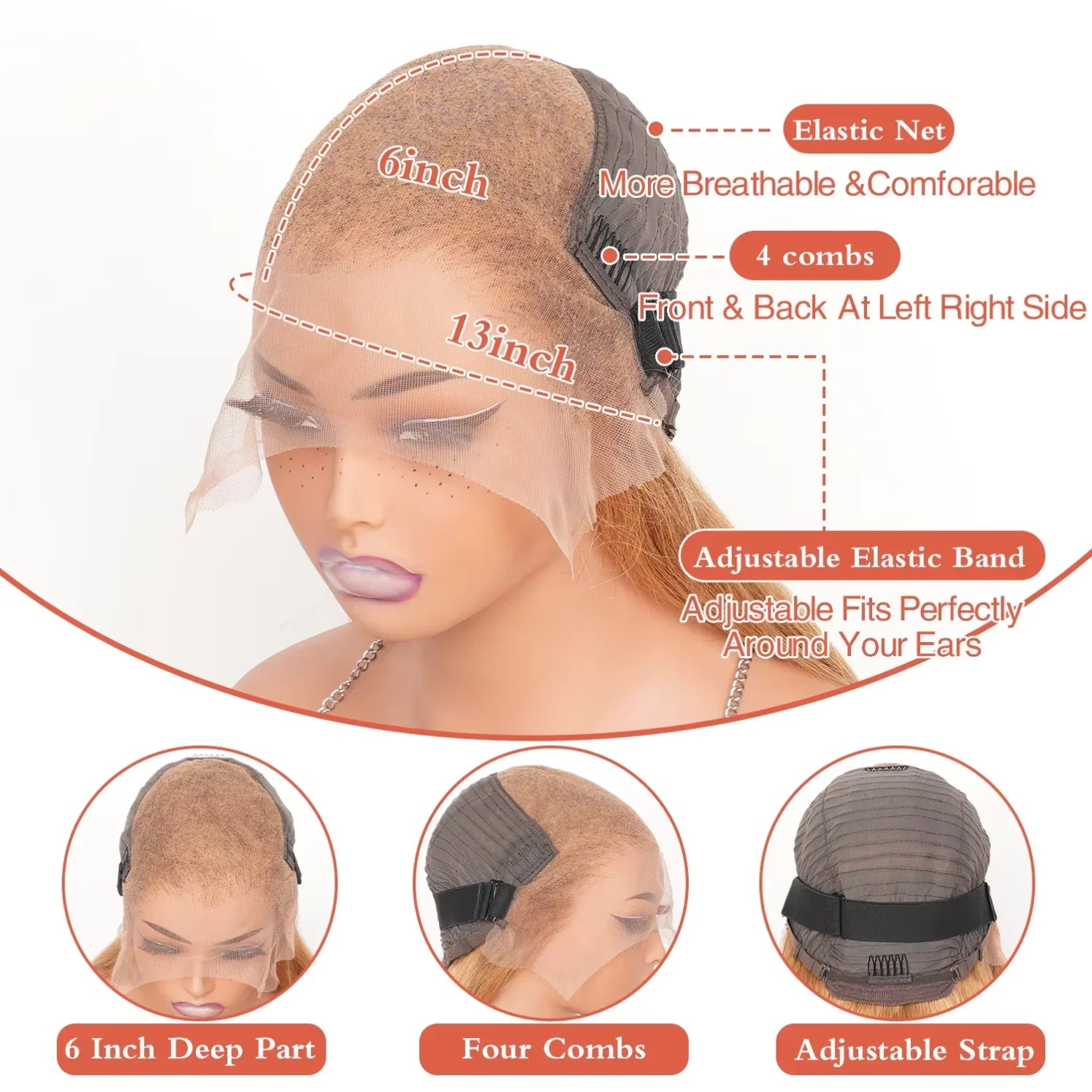 27# Body Wave 32 Inch Honey Blonde Color 13x6 HD Lace Front Wigs Human Hair 220% Density Raw Virgin Highlight Lace Frontal Wig 27# Body Wave 32 Inch Honey Blonde Color 13x6 HD Lace Front Wigs Human Hair 220% Density Raw Virgin Highlight Lace Frontal Wig